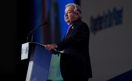 Sekretarz generalny ONZ António Guterres na szczycie COP26