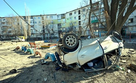 Skutki ukraińskiego ostrzału w Siewierodoniecku