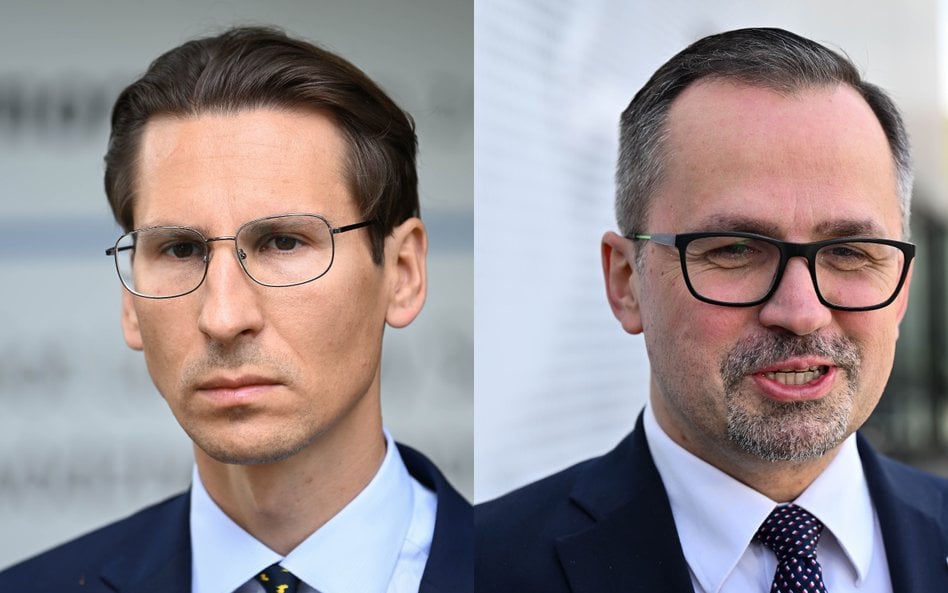 Kacper Płażyński i Marcin Horała, posłowie PiS