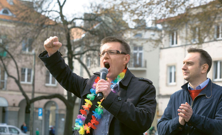 Artur Dunin (wtedy poseł) na Marszu Równości w Łodzi, 2016 rok