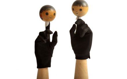 Lalki filmowe z serialu „Jacek i Agatka”.