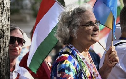 Protest zwolenników Fideszu, 20 września w Budapeszcie