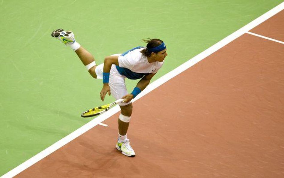 Rafael Nadal na kortach w Rotterdamie