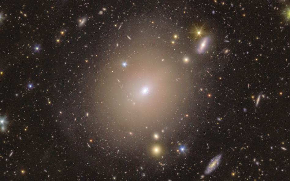 Pierścień Einsteina wokół galaktyki NGC 6505. Zdjęcie wykonane przez teleskop Euclid