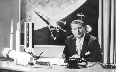 Baron Wernher von Braun (1912–1977), od maja 1964 r. dyrektor NASA Marshall Space Flight