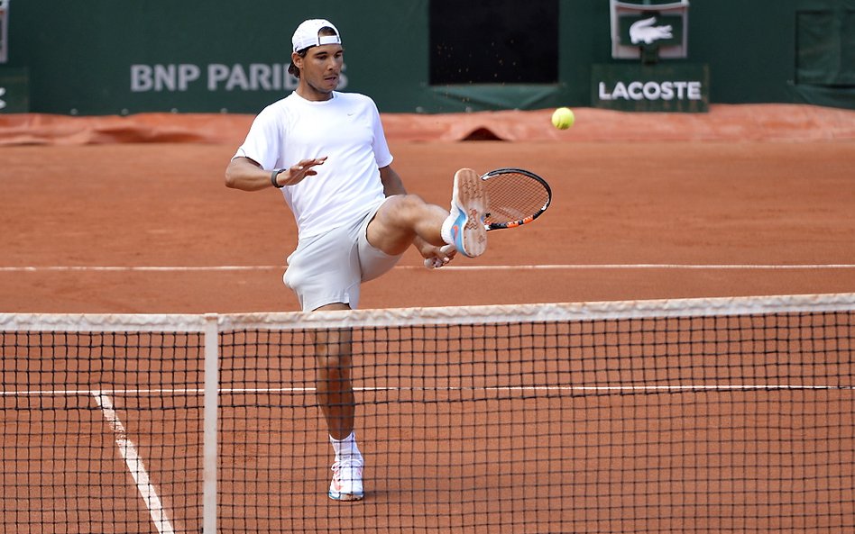 Hiszpan Rafael Nadal na treningu
