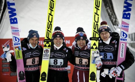 Polska drużyna w Lahti, od lewej: Żyła, Stękała, Stoch i Kubacki
