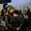 Uchodźcy na polsko-ukraińskim przejściu granicznym w Hrebennem