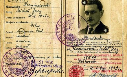 Fałszywy dowód osobisty na nazwisko Krzyżanowski, jakim posługiwał się podczas okupacji Jerzy Makowi
