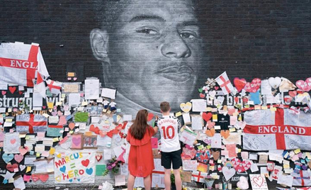 Mural w Manchesterze poświęcony Markusowi Rashfordowi