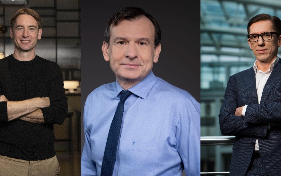 Od lewej: Kamil Szymański, który wprowadza Trade Republic do Polski, Radosław Olszewski, prezes DM B