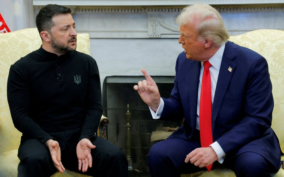 Archwalne zdjęcie ze spotkania Wołodymyra Zełenskiego z Donaldem Trumpem w lutym 2025 roku