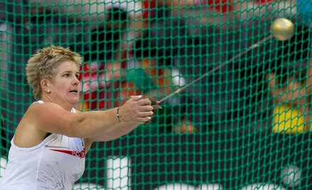 Anita Włodarczyk na mistrzostwach świata Moskwa 2013. Po sześciu latach otrzyma złoty medal z tej im
