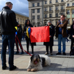 Proukraińska demonstracja w Krakowie kilka dni po wybuchu wojny