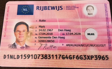 Portal EenVandaag opublikował na Twitterze zdjęcie podrobionego w Polsce prawa jazdy dla holenderski