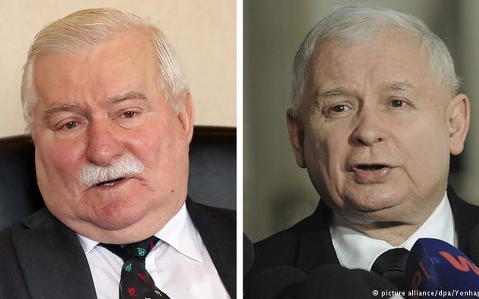 Lech Wałęsa i Jarosław Kaczyński