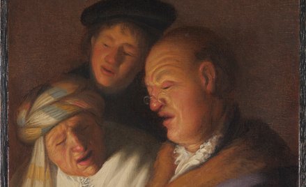 „Trzech śpiewaków”.  jeden z obrazów Rembrandta znajdujących się w kolekcji rodziny Kaplanów.