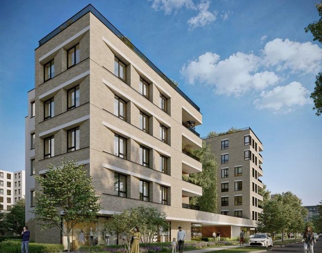 W ramach nowego zespołu budynków przewidziano około 195 lokali mieszkalnych o zróżnicowanych metraża