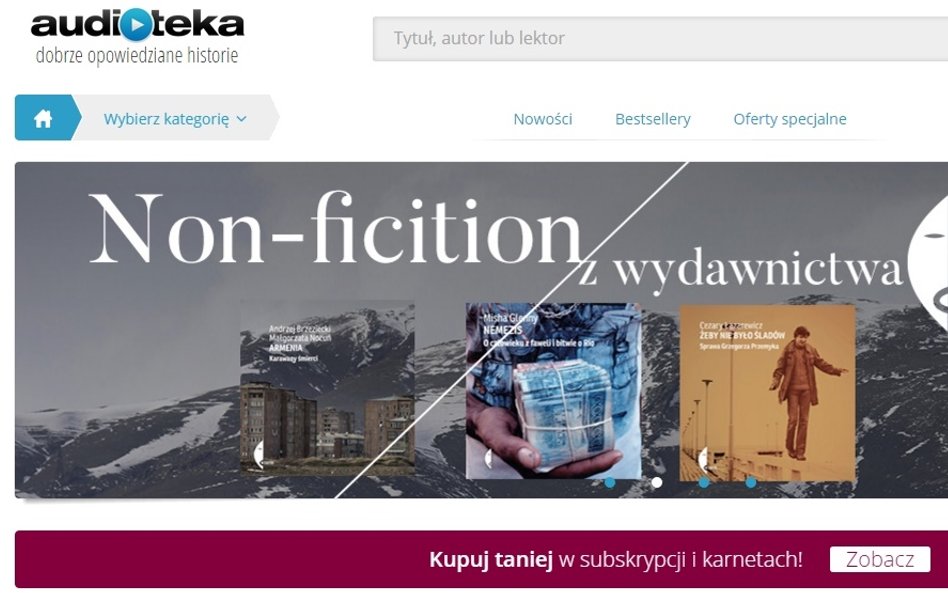 Coraz mniej osób czyta dziś książki czy gazety. Przybywa natomiast tych, którzy je. słuchają. Twórcy