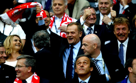 Donald Tusk na Stadionie Narodowym