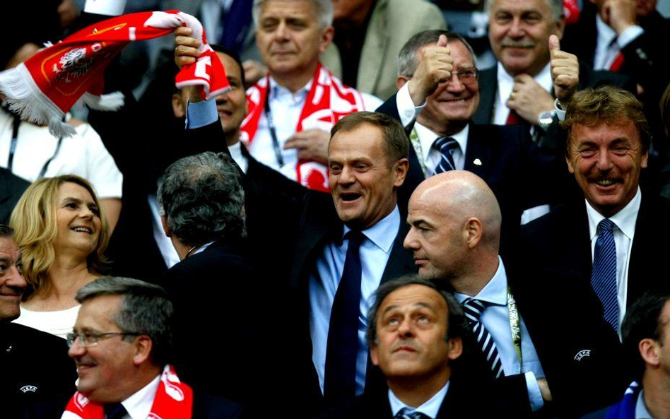 Donald Tusk na Stadionie Narodowym