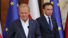 Premier Donald Tusk i minister finansów i gospodarki Andrzej Domański