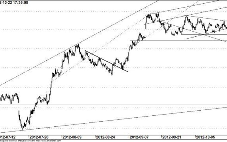 Kontrakt na WIG20 - wykres godzinowy