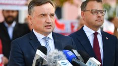 Zbigniew Ziobro i Marcin Romanowski podczas kampanii przed wyborami parlamentarnymi w 2023 roku