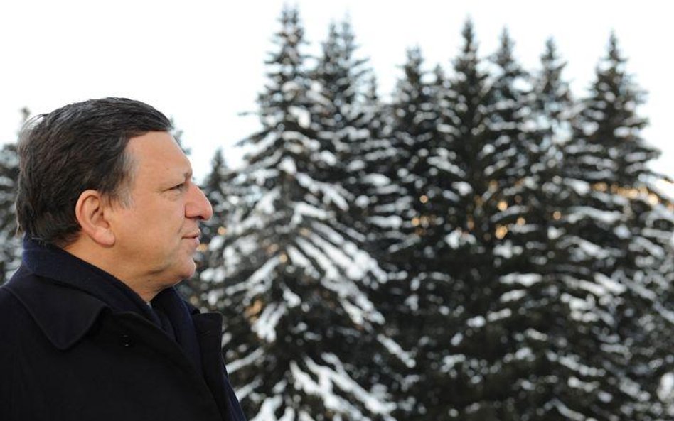Jose Manuel Barroso, przewodniczący Komisji Europejskiej bierze udział w popołudniowym panelu na tem