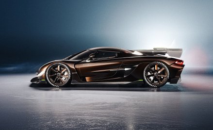 Pod maską Koenigsegga Sadair’s Spear pracuje 5-litrowy silnik V8 z podwójnym doładowaniem, generując