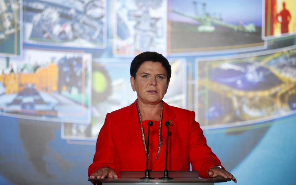 Premier Beata Szydło przemawia podczas otwarcia Międzynarodowych Targów Górnictwa, Przemysłu Energet