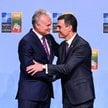 Prezydent Litwy Gitanas Nausėda i premier Hiszpanii Pedro Sánchez