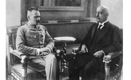 10 grudnia 1922r. Naczelnik Państwa Józef Piłsudski podczas rozmowy z nowo wybranym Prezydentem Gabr