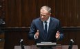 Premier Donald Tusk na sali obrad Sejmu w Warszawie