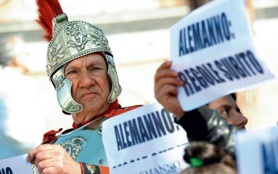 Protest Włochów przeciwko kryzysowi. Rzymianie żądają, by Niemcy jak najszybciej zmienili zasady kor