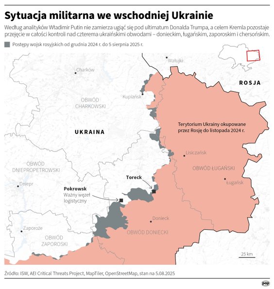 Tak wygląda sytuacja na froncie na wschodniej Ukrainie