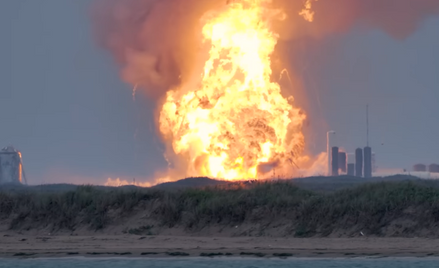 Eksplozja rakiety SpaceX podczas testu w Teksasie