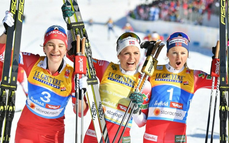 Therese Johaug wygrywa w biegu łączonym
