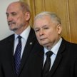 Szef MON Antoni Macierewicz i prezes PiS Jarosław Kaczyński