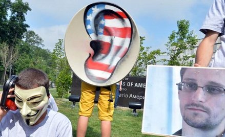 Antyamerykański protest w Kijowie związany z aferą podsłuchową