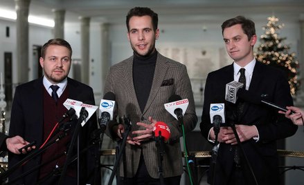 Zaostrzenie kursu zaproponowane przez posłów SP (od lewej Jacek Ozdoba, Jan Kanthak i Sebastian Kale