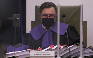 Sędzia Konrad Wytrykowski na rozprawie Izby Dyscyplinarnej Sądu Najwyższego w Warszawie