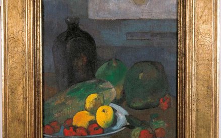 Paul Gauguin, Martwa natura ze szkicem według Delacroix, 1887