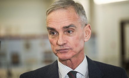 Były senator Jan Maria Jackowski w Sejmie, fotografia z 12 stycznia 2023 r.