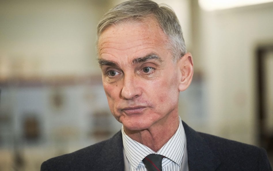 Były senator Jan Maria Jackowski w Sejmie, fotografia z 12 stycznia 2023 r.