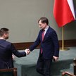 Minister sprawiedliwości, prokurator generalny Zbigniew Ziobro (P) oraz minister sportu i turystyki 