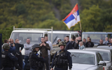 Protest na granicy Kosowa z Serbią