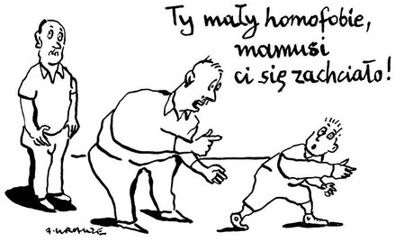 Komentarz rysunkowy. Ty mały homofobie