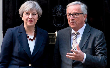 Theresa May i Jean-Claude Juncker na Downing Street 10.