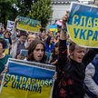 Demonstracja przed ambasadą Rosji w Warszawie